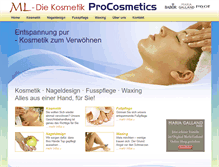 Tablet Screenshot of kosmetikstudio-procosmetics.de